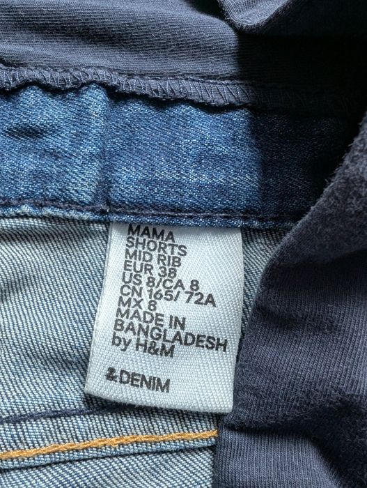 Krótkie spodenki ciążowe roz. M 38 H&M mama Bermudy do kolan