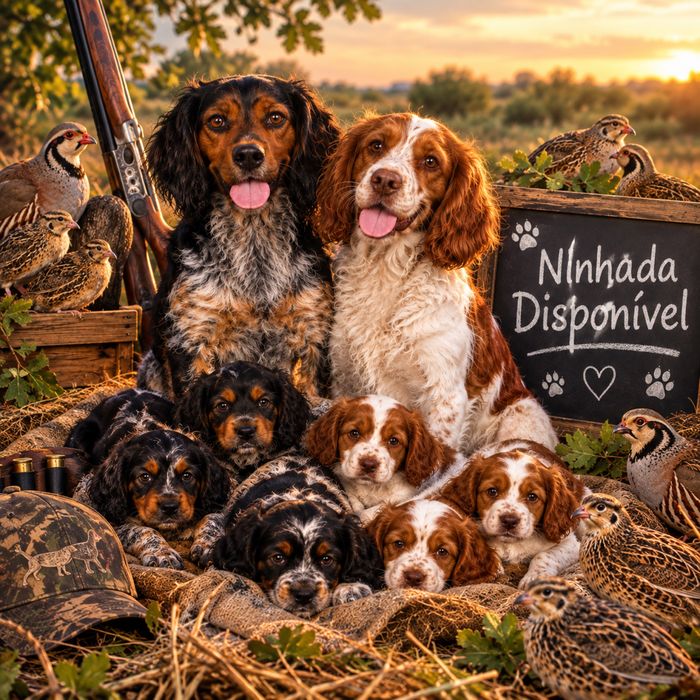 Ninhada de epenhol breton disponiel