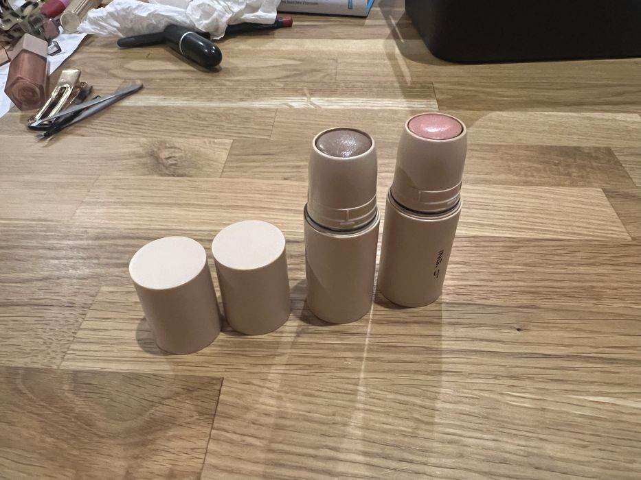 Inglot Cream Stick Blush Pastel Pink + Bronzer Cool Brown