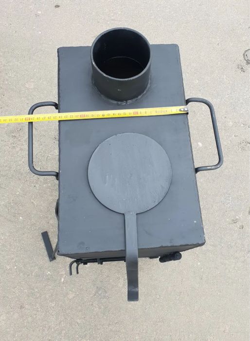 Піч буржуйка сталева, обігрів до 30 м.кв., з конфоркою