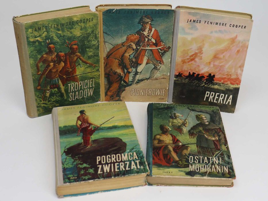 James Fenimore Cooper Pięcioksiąg Przygód Sokolego Oka STARE KSIĄŻKI