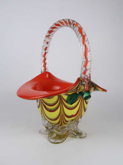 Cesta em vidro murano 22.5 cm