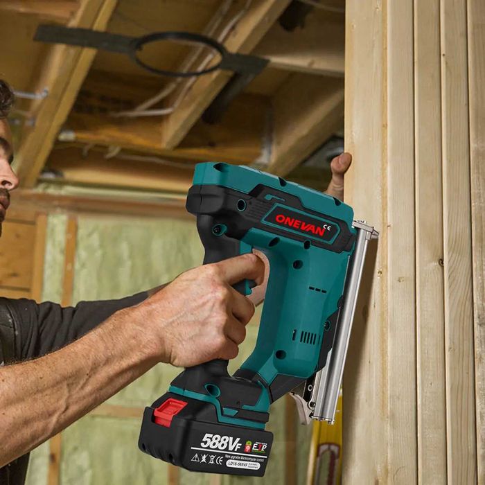 D28-Pistola ONEVAN de pregos e grampos a abateria 2 Engrenagens