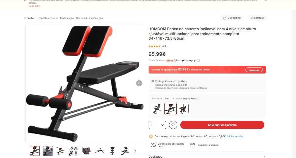 conjunto  de Musculaçao   vendido em conjunto ou em separado