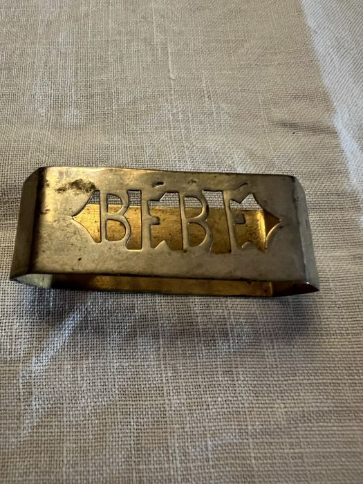 Marcador de guardanapo em prata