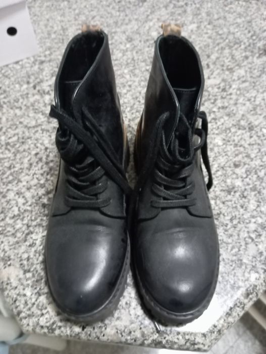 Botas militar em pele