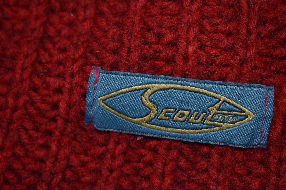 Sweter wełniany 42 XL XXL kardigan zasuwany wełna alpaka ciepły zimowy