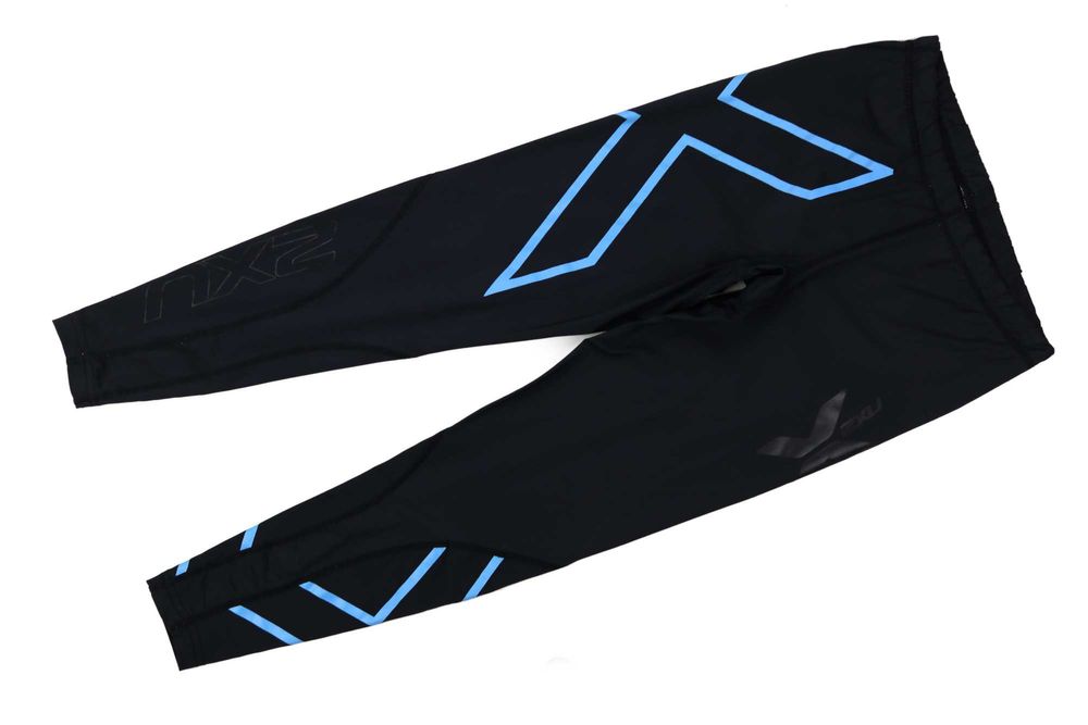 2XU kompresyjne legginsy czarne X błękit Lady S