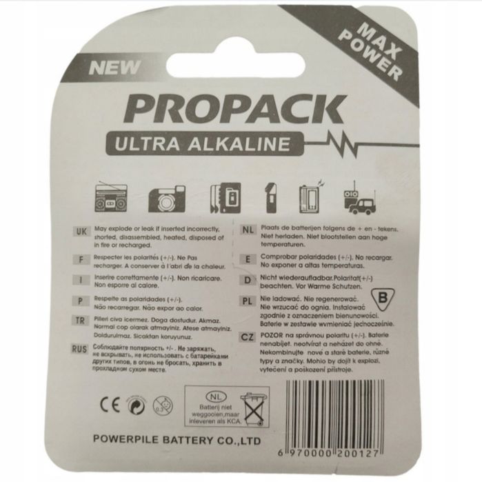4x Baterie alkaliczne Propack Ultra AAA R3 zestaw 4 sztuki