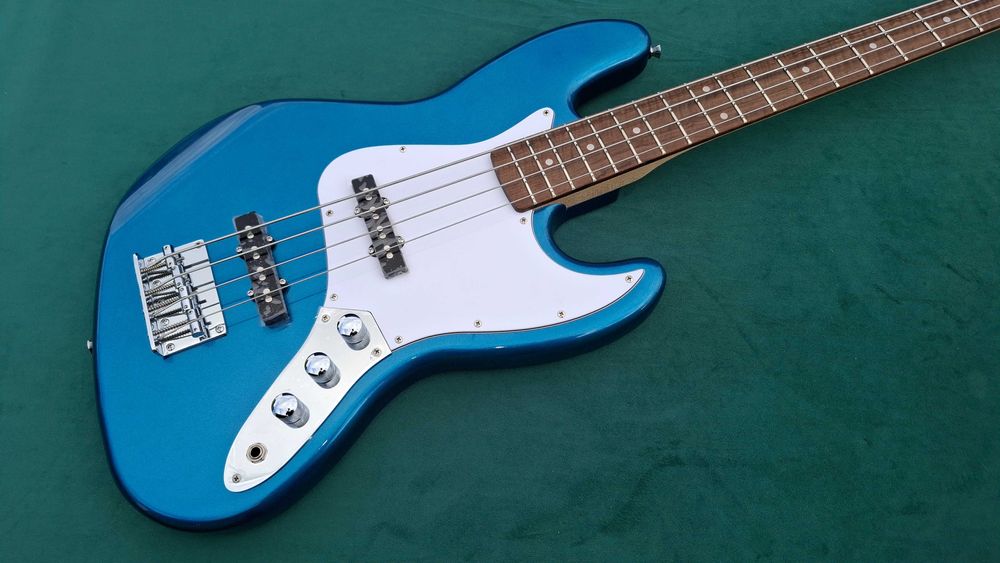 Gitara Basowa - Harley Benton Jazz Bass JB-20 Blue Metallic