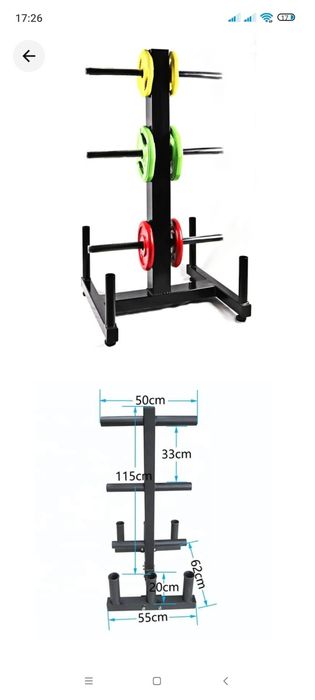 Suporte para barras e discos