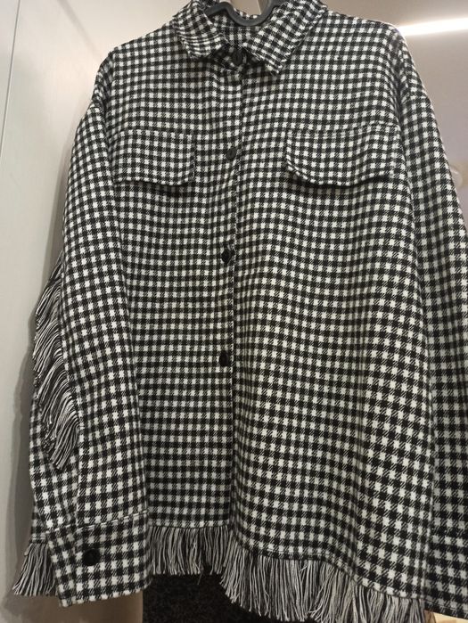 Байкова картата сорочка в ковбойскому стилі/Клетчатая рубашка