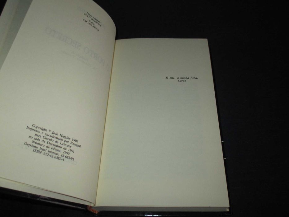 Livro O Porto Secreto Jack Higgins Círculo de Leitores