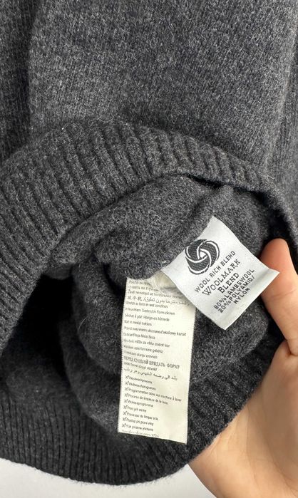 Sweter wełniany CAMEL ACTIVE golf męski szary casual boxy r. M