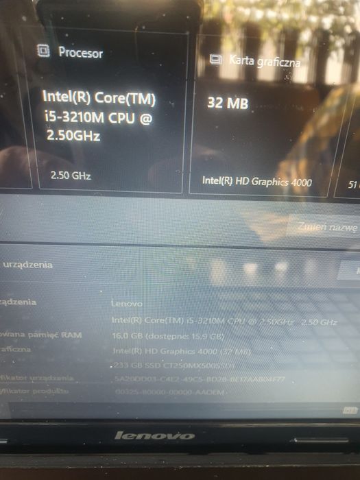 Laptop Lenovo G580 i5 -braki