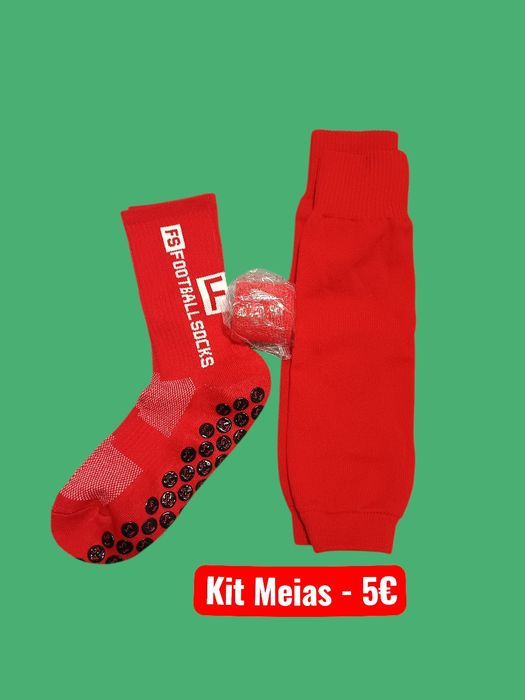 Kit Meias futebol Vermelhas
