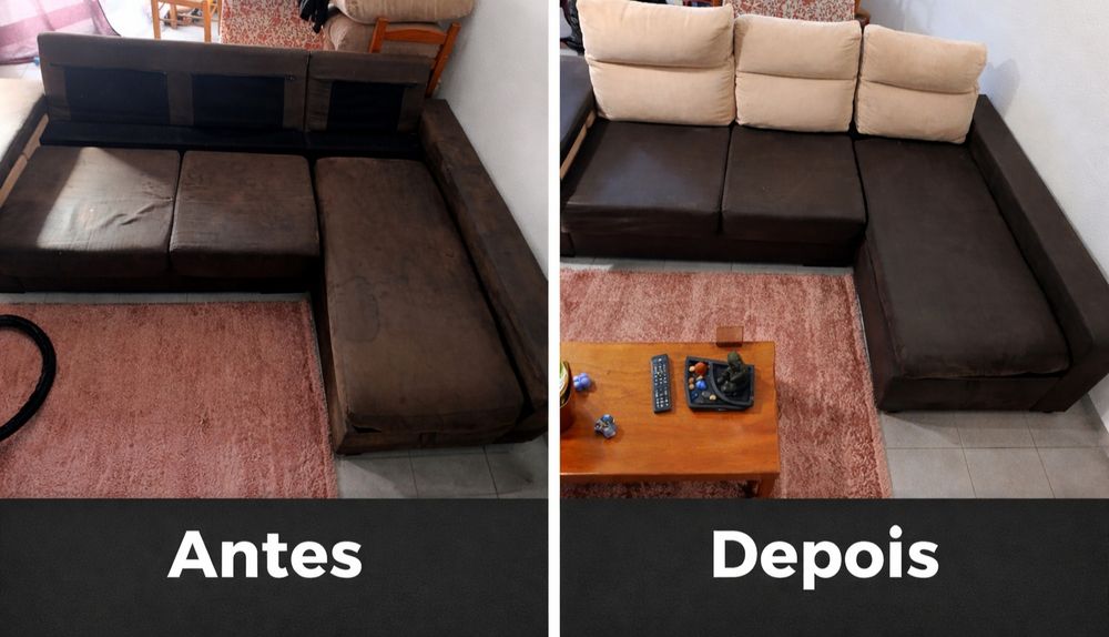 Limpeza de vidros e higienização de estofos