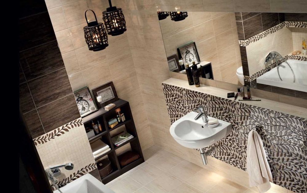 PILNE Kafelki płytki TOSCANA beż BERBERIS brązowe  Tubądzin + 7 dekor