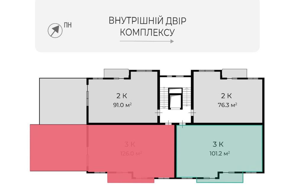 Пентхаус з терасою у ЖК GRAND HILLS, Ужгород - GH 3.51 - Вид 2