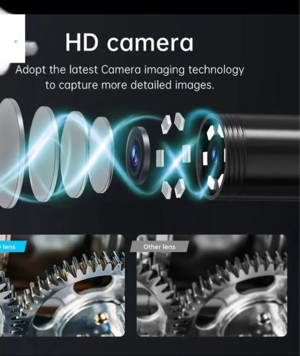 Câmara endoscópio industrial cabo 3m