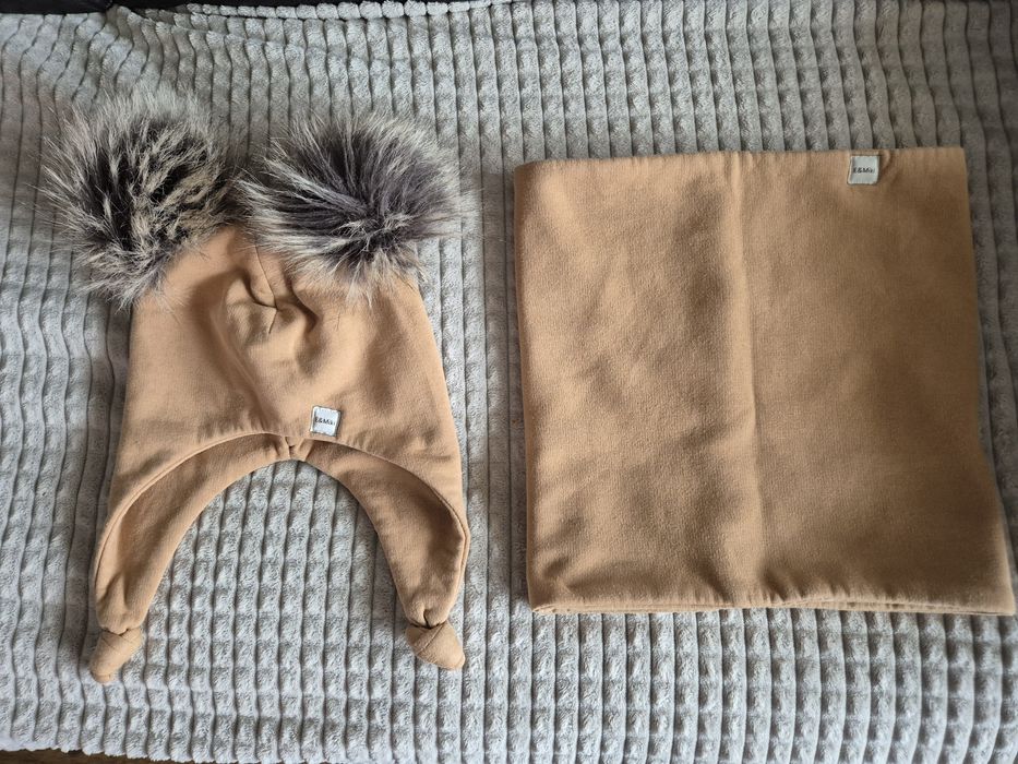 Komplet zimowy dziecięcy czapka + komin