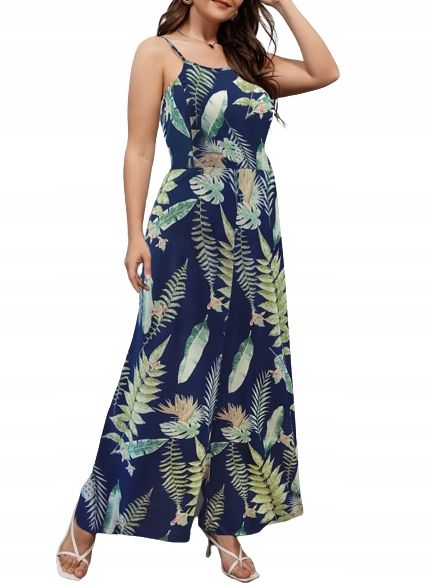 Shein kombinezon plus size we wzór lato 44 vby