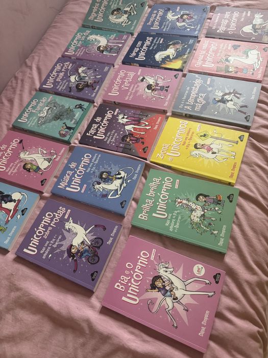 Livros da coleção Bia e o Unicórnio.