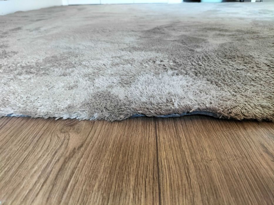 Tapete Shaggy Cinza/Beje 240x340 cm - Muito macio