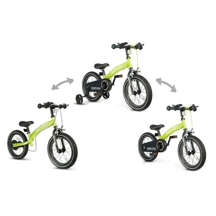 Rowerek Dziecięcy - Rowerek Biegowy Miniby 14 cali Green Qplay