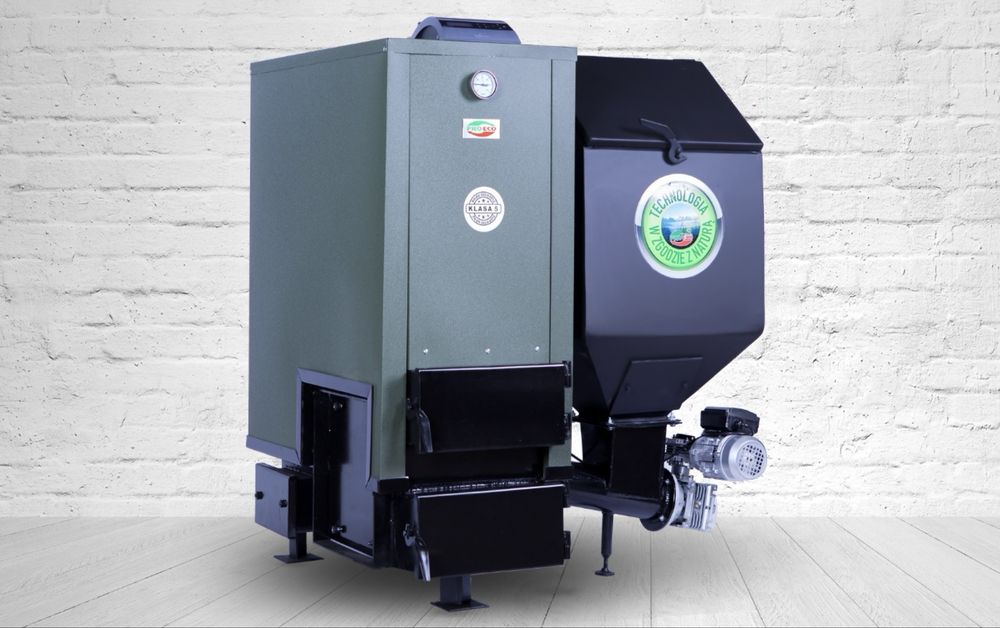 Piec na pellet drewno ekogroszek z podajnikiem montaz 5 klasa