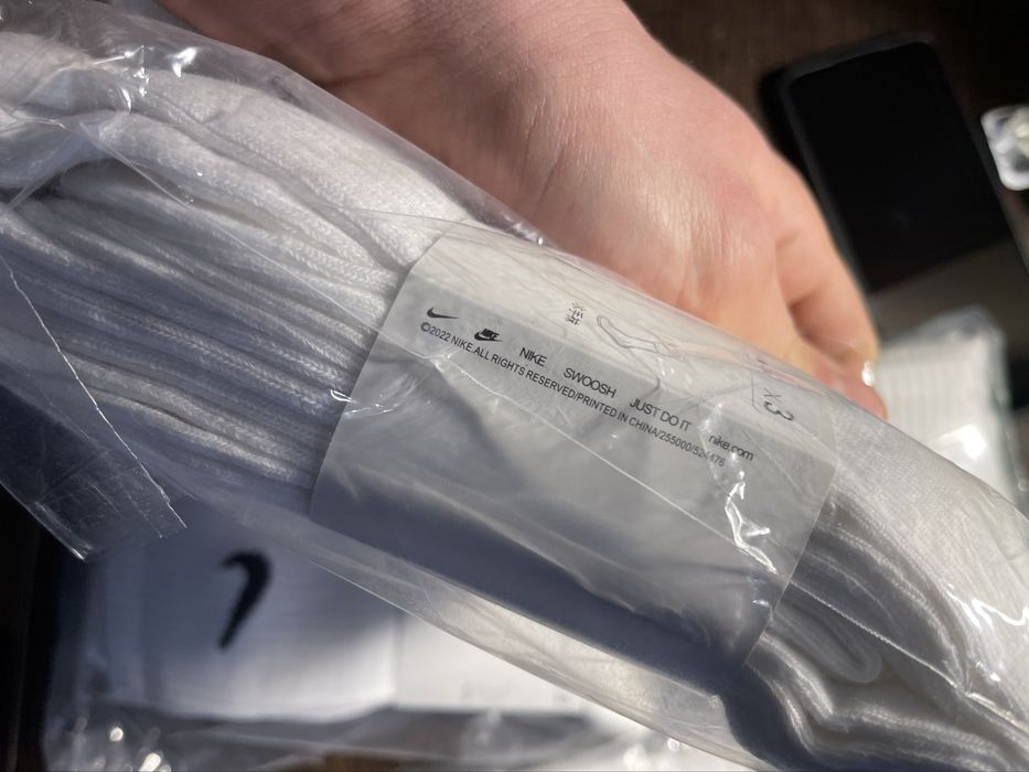 Купити носки Nike білі ОРИГІНАЛ, шкарпетки найк білі, довгі носки, Наи