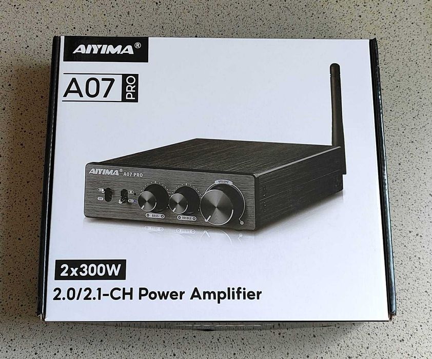 Підсилювач AIYIMA A07 PRO TPA3255 300 Вт x 2 Bluetooth 5.2. Блок живлення 48V 5A. Нове.