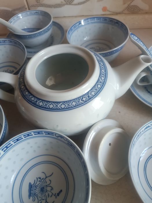 15 elementowa porcelana chińska z ryzem