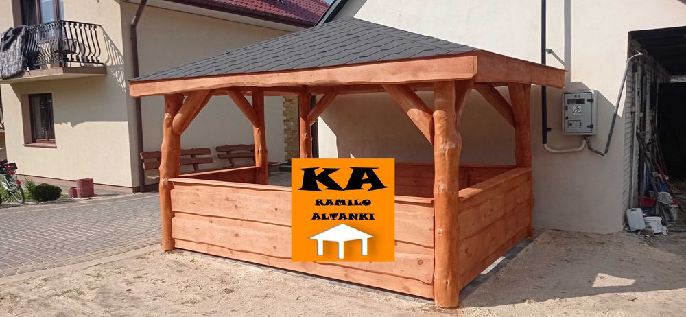 Altana ogrodowa na grubym balu