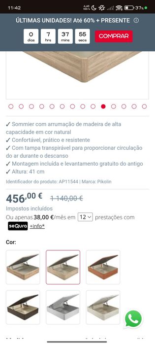 Vendo base de cama