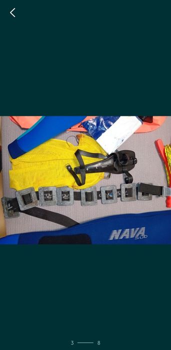 Material de mergulho.