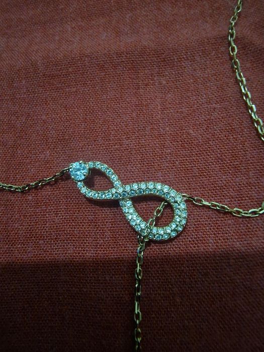 Conjunto anel e fio infinito Swarovski
