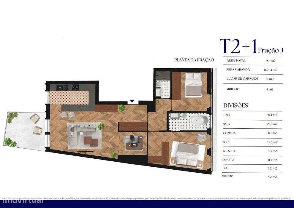 Apartamento T2+1 Premium com varanda ampla no coração do Porto.
