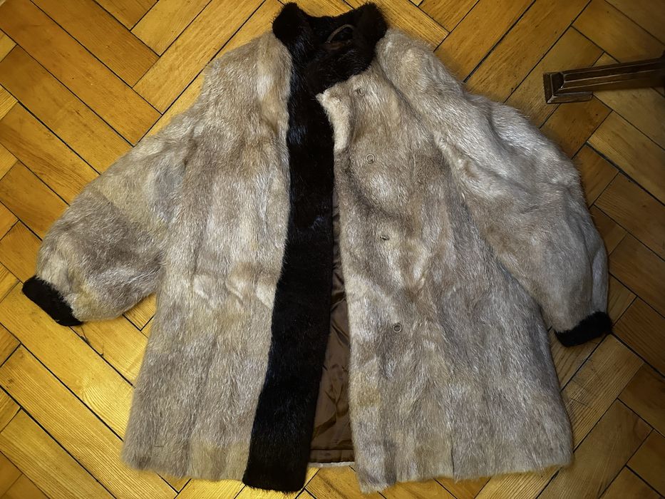 Futro naturalne futerko prawdziwe xxl 44 na zime cieple