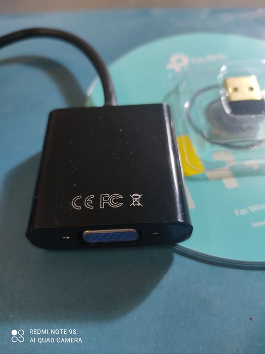 Conversor HDMI-VGA e antena wireless