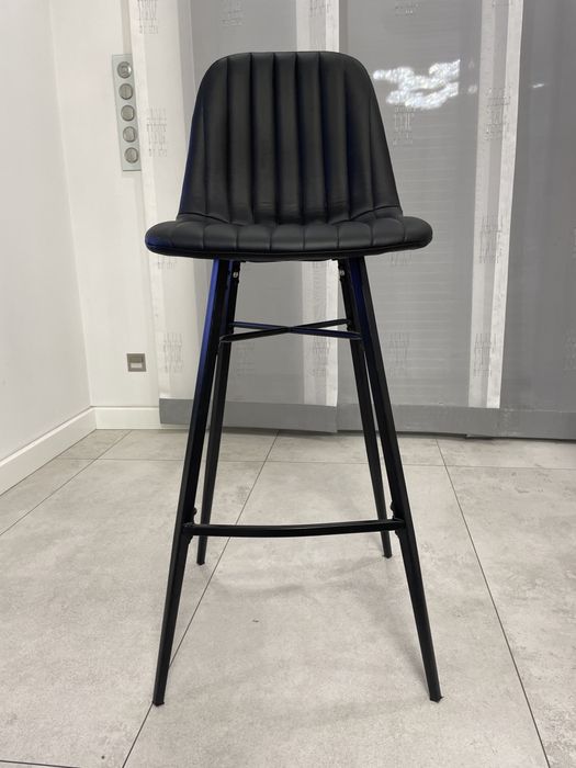 Krzeslo hoker ekoskora czarne