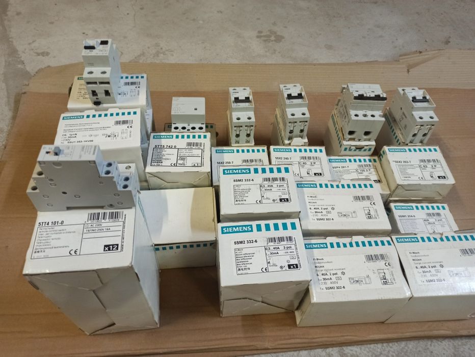 Siemens автоматы, контакторы, имп.реле, клеммы, реле, амперм., см.фото