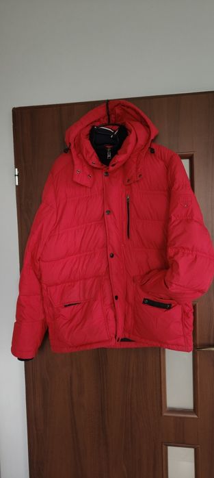 XL Tommy Hilfiger parka czerwona kurtka męska zimowa puchowa