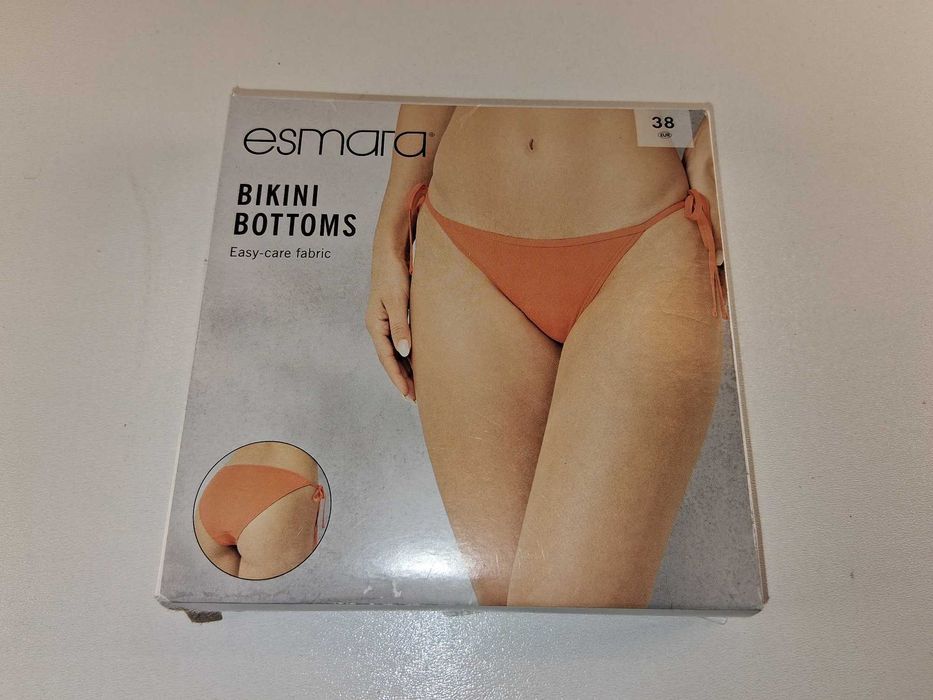 A234 Esmara Majtki Bikini Damskie Wiązane Pomarańczowe Rozmiar 38