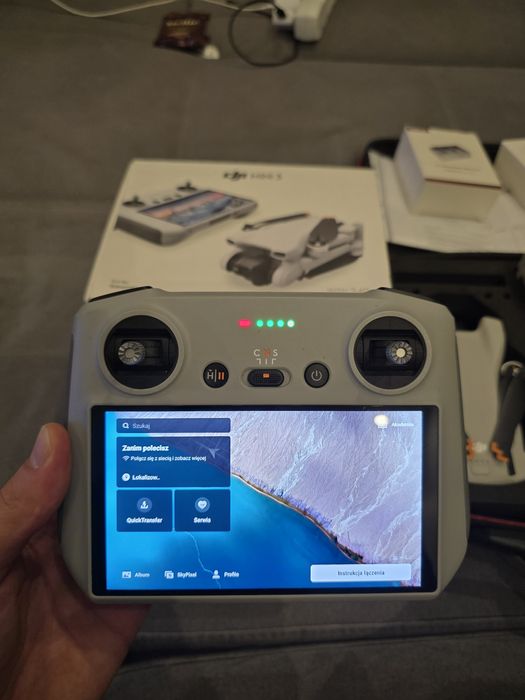 Dron dji mini 3 Kontroler RC dwie baterie karta ładowarka Etui  mega z