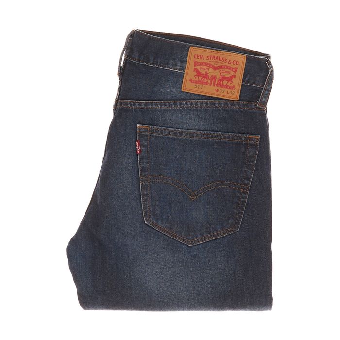Spodnie Levis 511 Slim W33 L32 Męskie Tapered Blue Denim Stretch