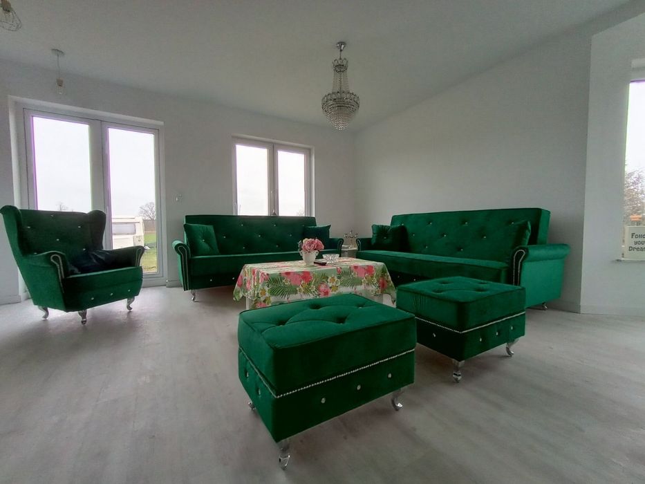 Kanapa rozkładana zestaw mebli sofa z pojemnikiem funkcja spania