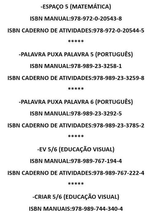 Manuais escolares 5º/6º ANO