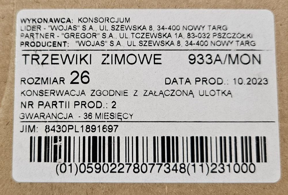 Buty wojskowe 40r 26 933a/mon Wojas