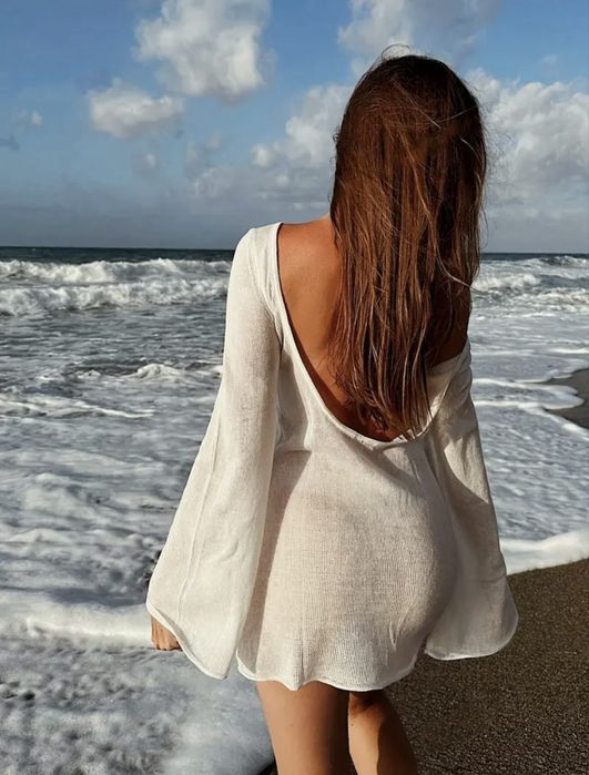 Сукня пляжна біла